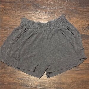 Johnny Was Calme Gray Athletic Shorts with Soft Cotton Blend